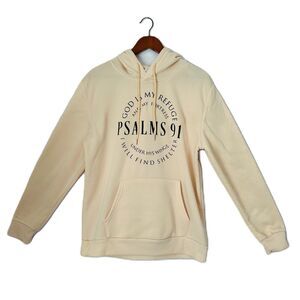 Hoodie Sweatshirt Unisex Medium Beige Christian Pullover Fleece Comfy Casual